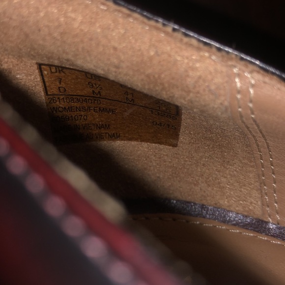 Clark Artisan•Oxblood Leather Chunky Heels - Picture 2 of 6